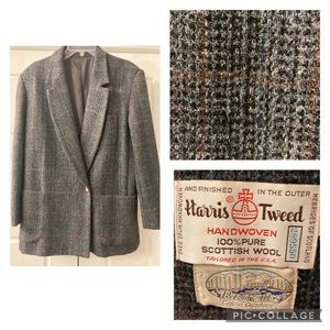 Harris tweed britches wool tweed jacket blazer